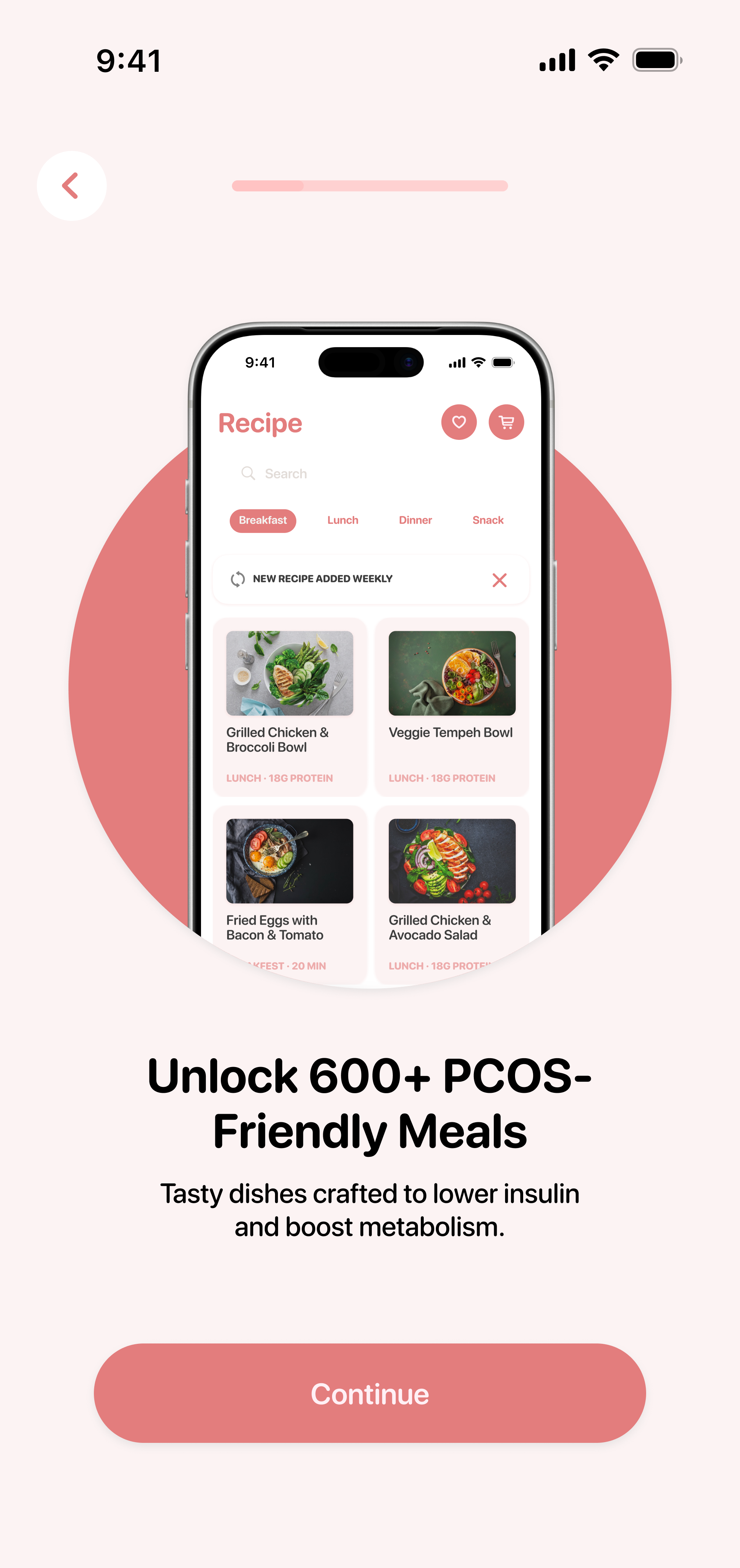 PMOS Pal PCOS-friendly recipe library