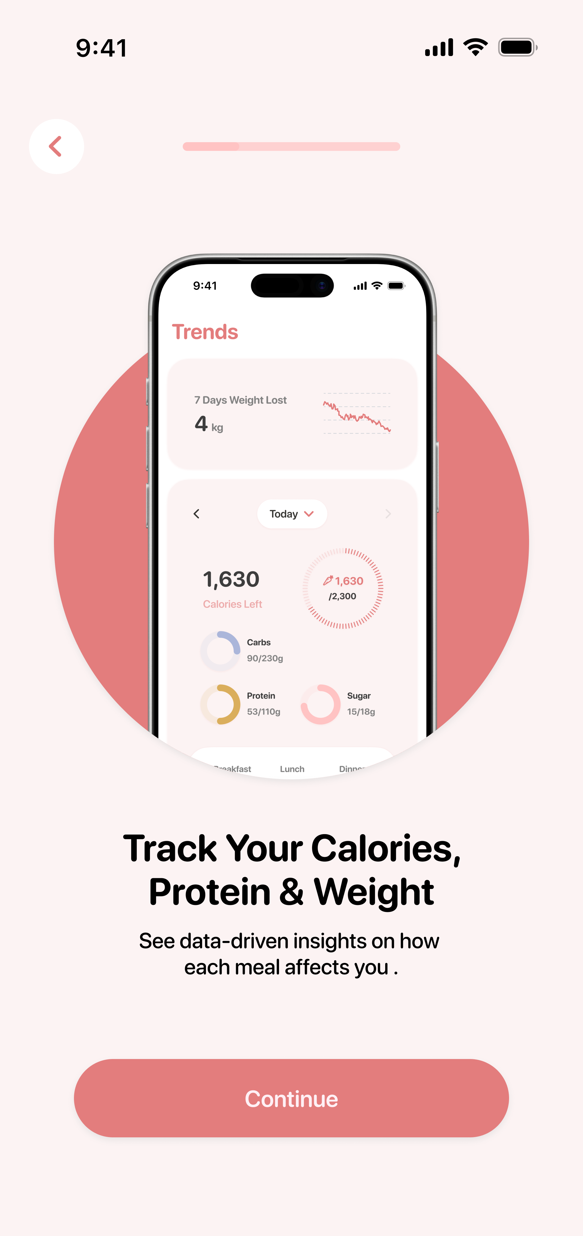 PMOS Pal calorie, protein and weight tracking